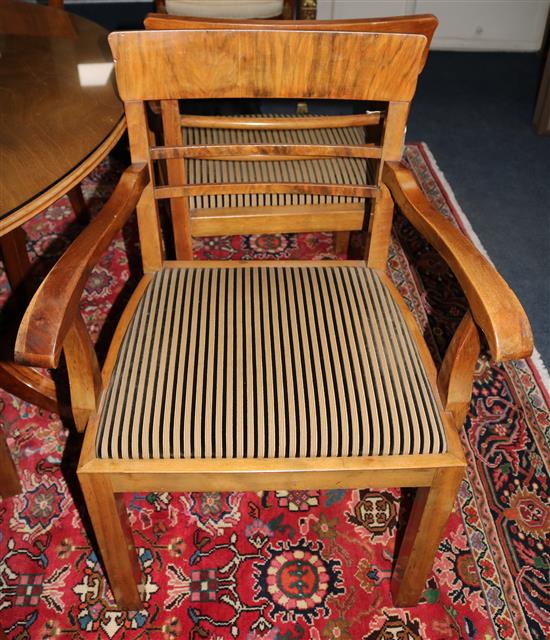 A set of eight Biedermeier style chairs